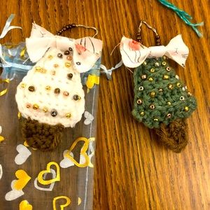 A mine white and green Christmas Ornament tree